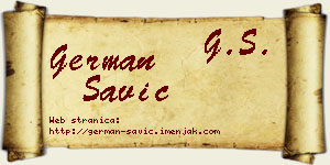 German Savić vizit kartica